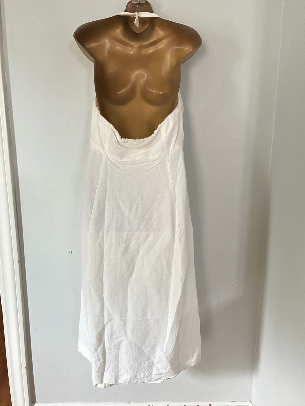 Ann Taylor Loft White Linen Halter Maxi Dress – Resort Chic – Petite 14 - Picture 4 of 5